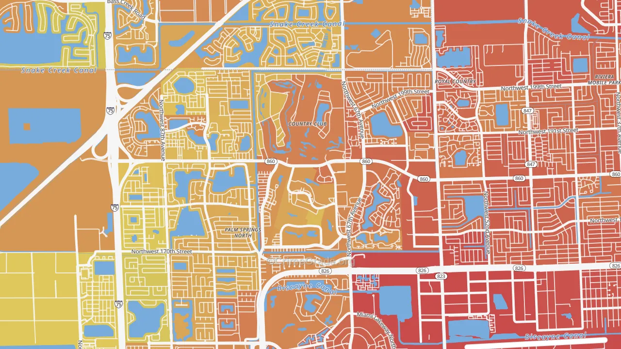 33015, FL Map of Vehicle Theft Rates