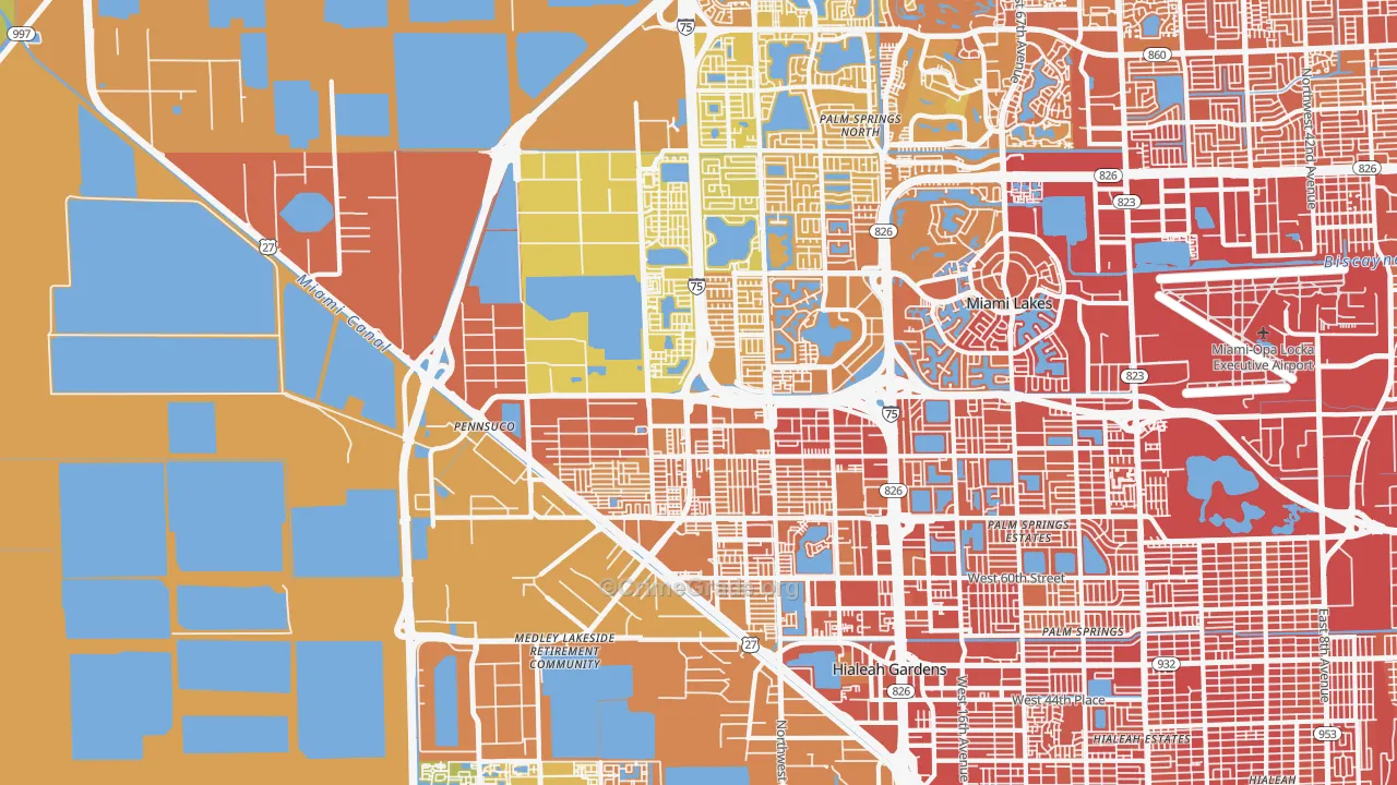 33018, FL Map of Vehicle Theft Rates