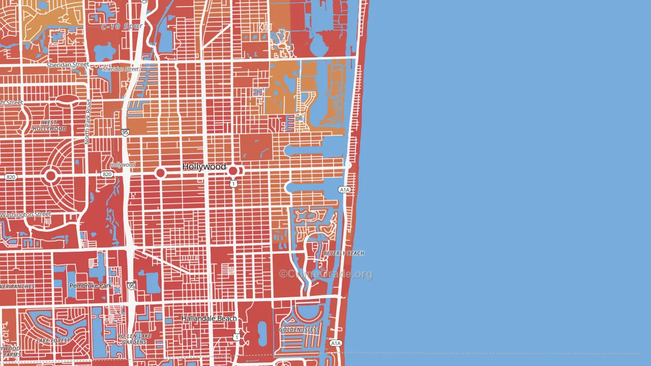 33019, FL Map of Vehicle Theft Rates