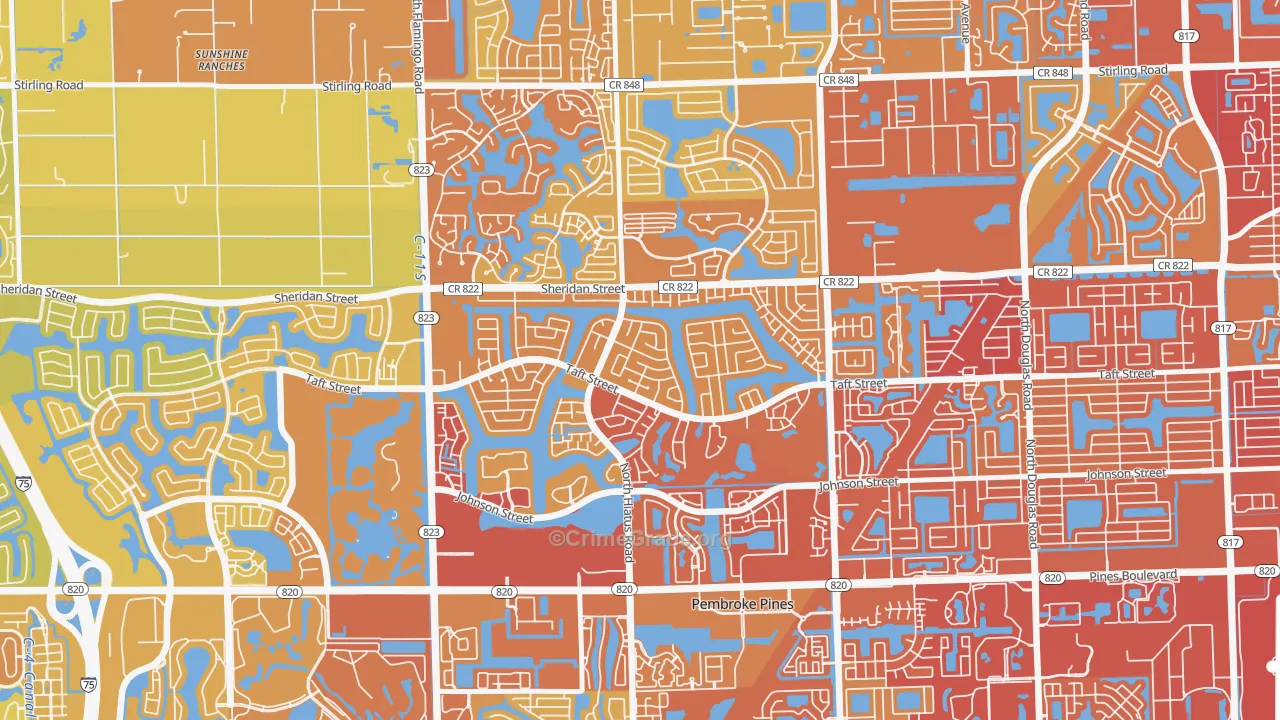 33026, FL Map of Vehicle Theft Rates