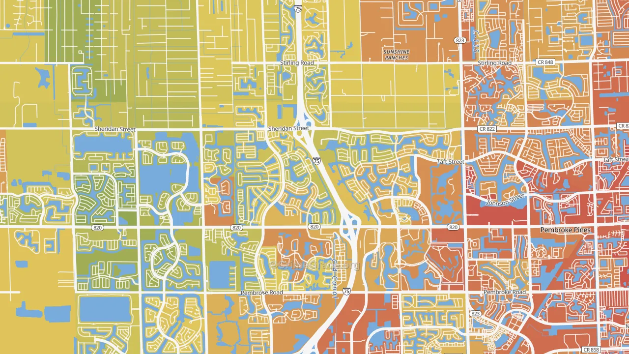 33028, FL Map of Vehicle Theft Rates