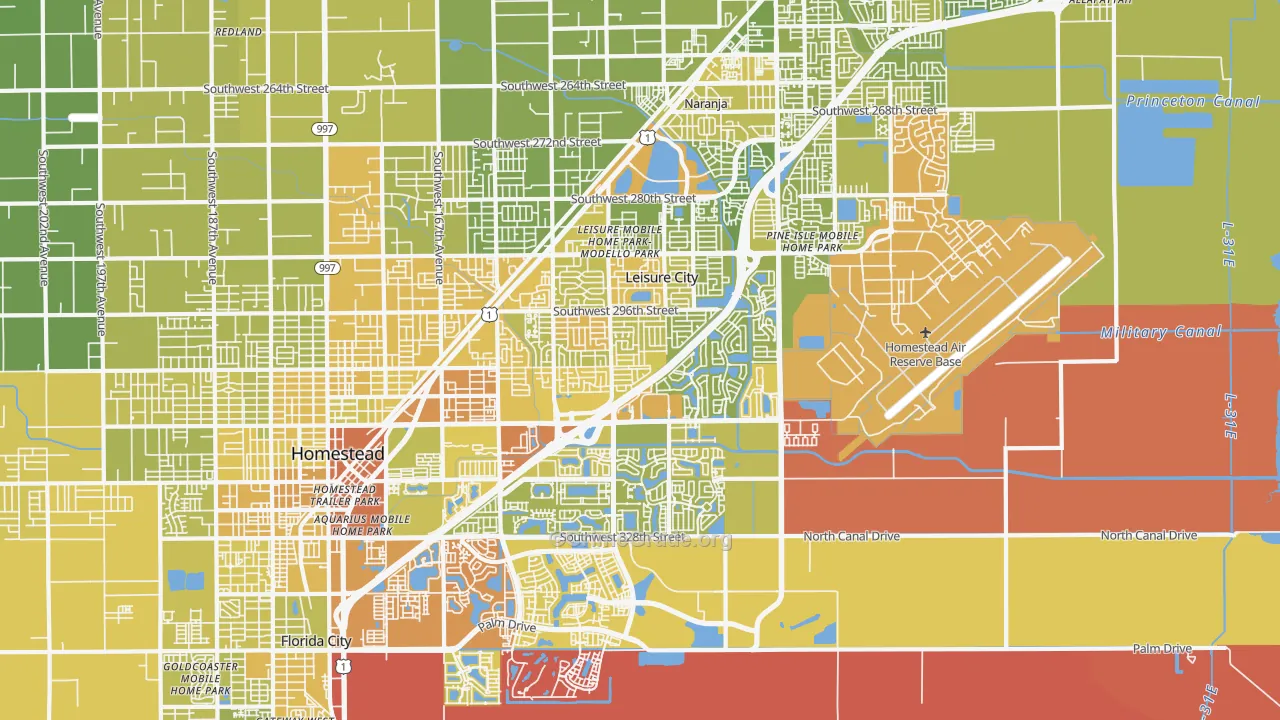 33033, FL Map of Vehicle Theft Rates