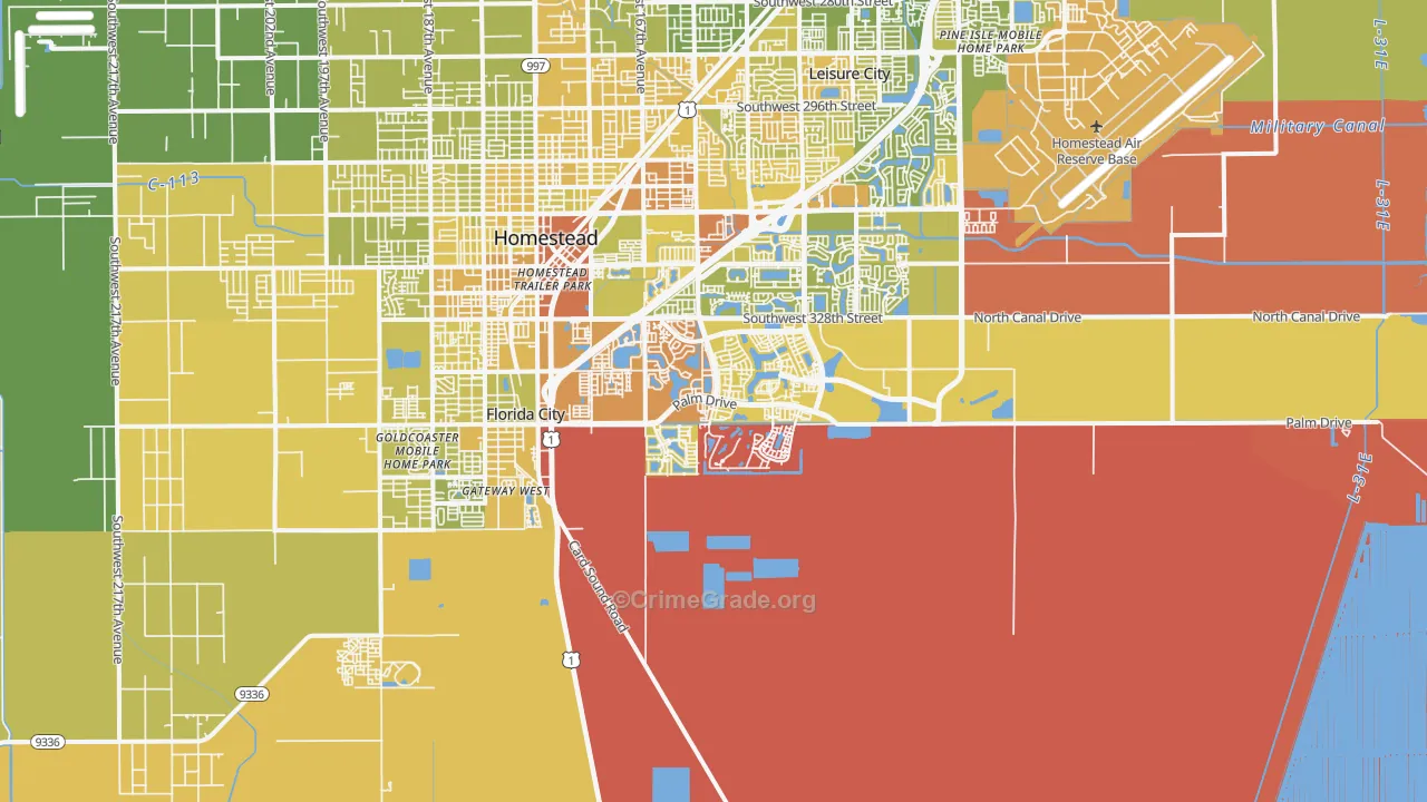 33035, FL Map of Vehicle Theft Rates