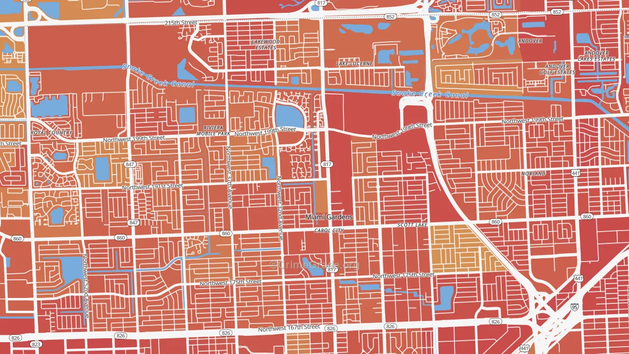 33056, FL Map of Vehicle Theft Rates