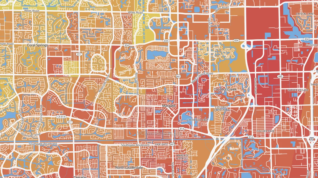 33063, FL Map of Vehicle Theft Rates