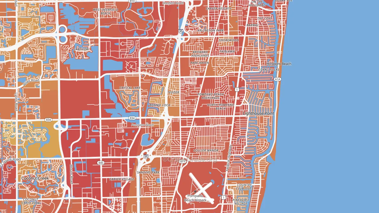 33064, FL Map of Vehicle Theft Rates