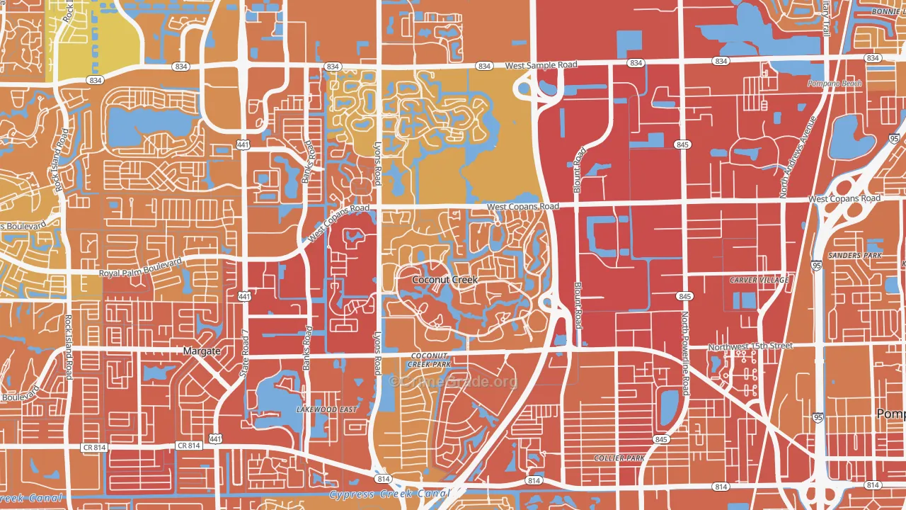 33066, FL Map of Vehicle Theft Rates