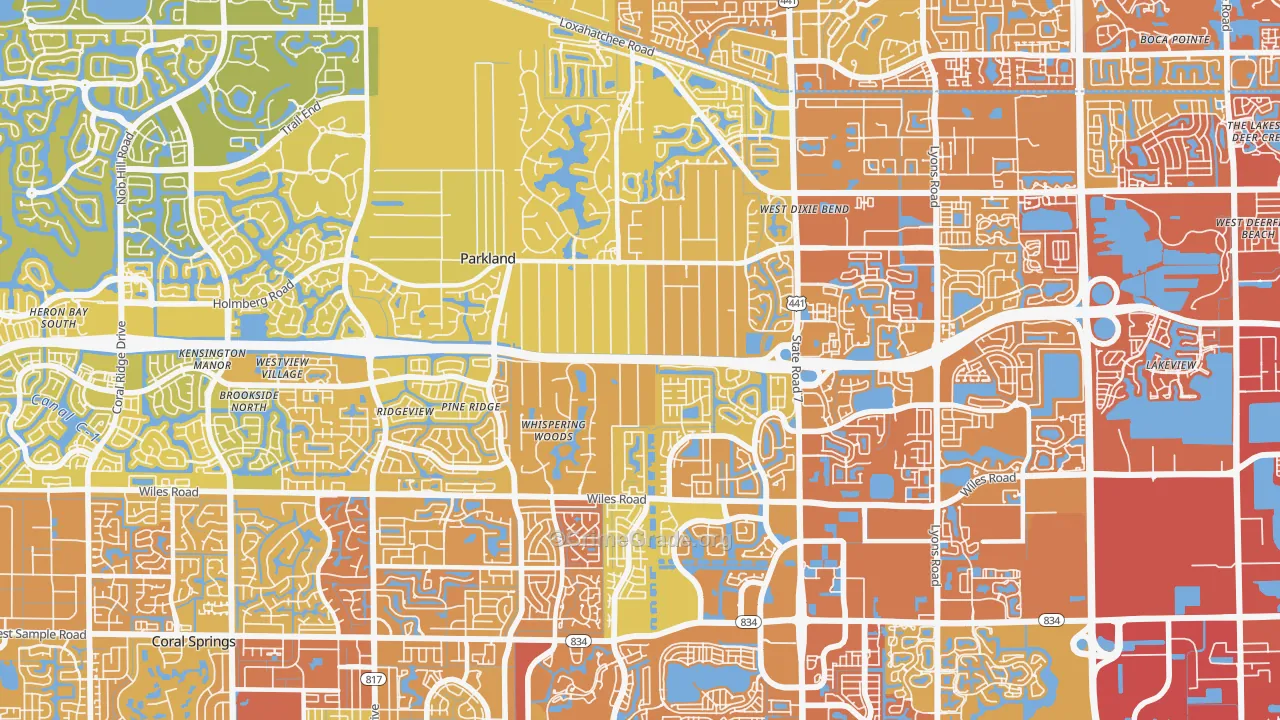 33067, FL Map of Vehicle Theft Rates