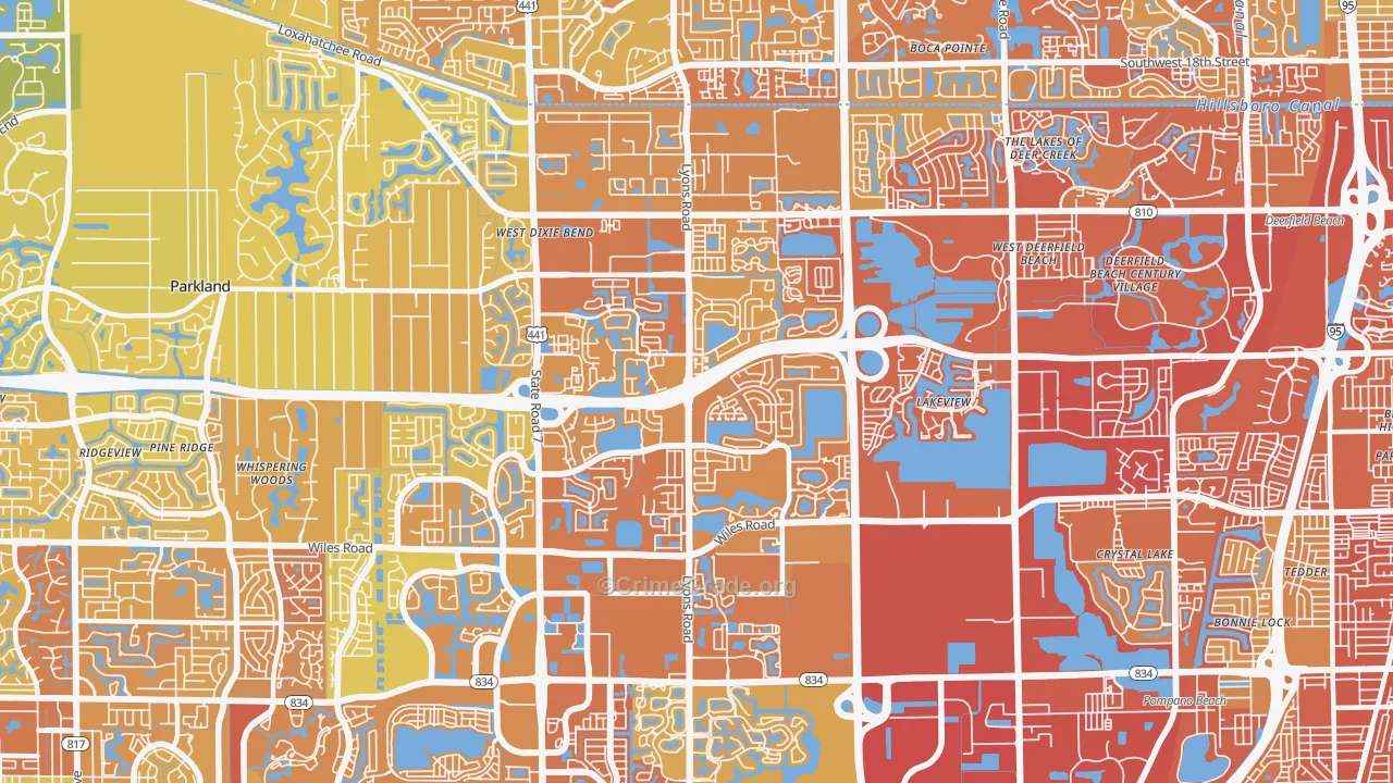 33073, FL Map of Vehicle Theft Rates