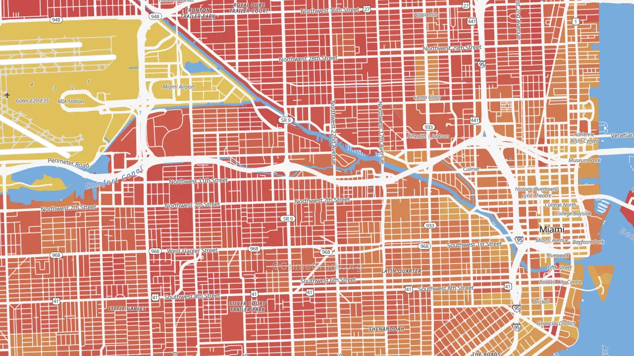 33125, FL Map of Vehicle Theft Rates