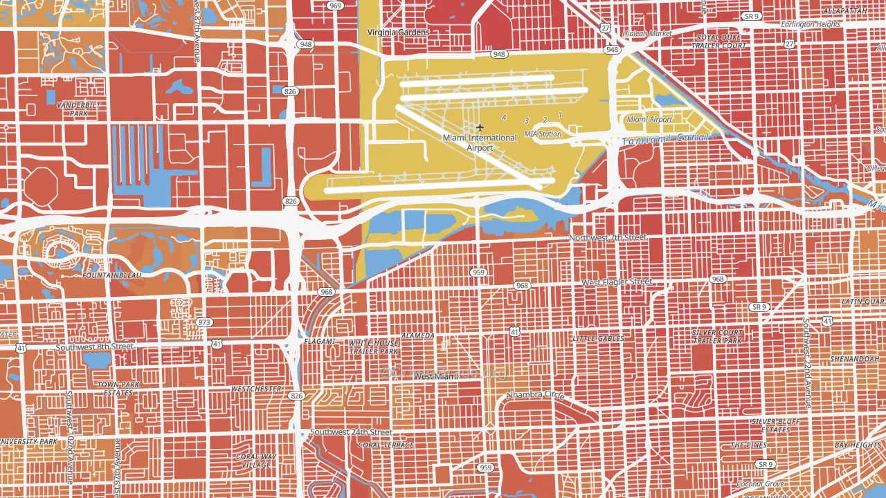 33126, FL Map of Vehicle Theft Rates