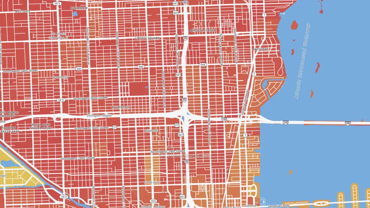 33127, FL Map of Vehicle Theft Rates