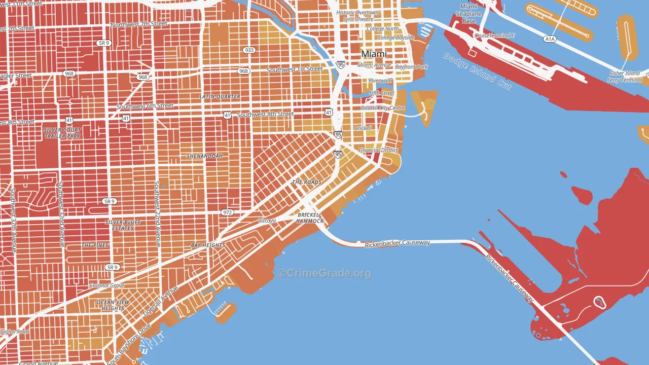 33129, FL Map of Vehicle Theft Rates
