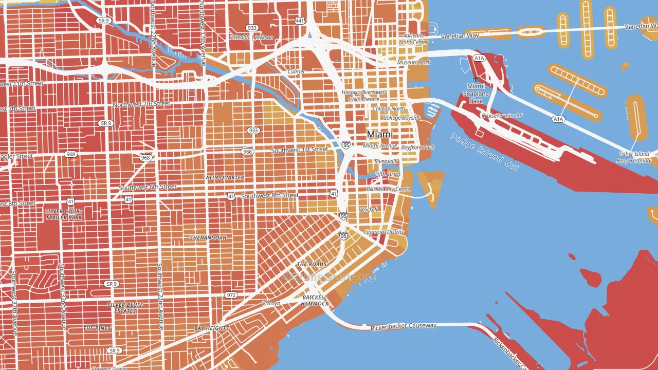 33130, FL Map of Vehicle Theft Rates