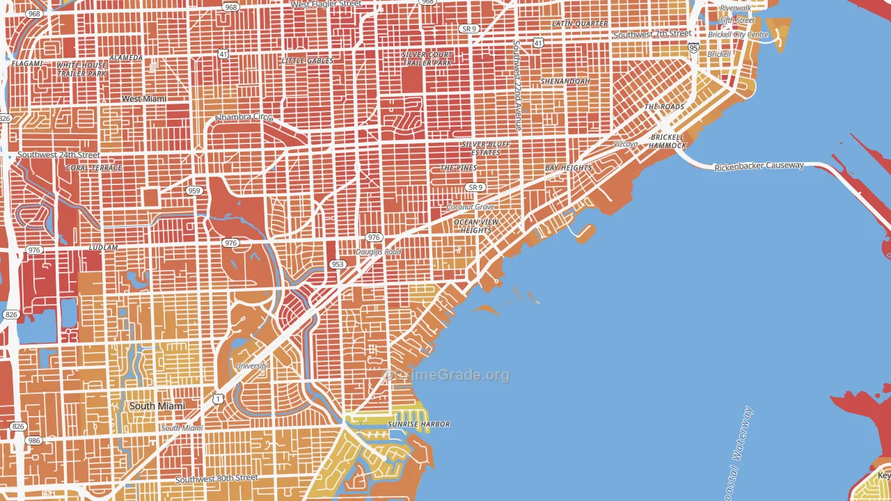 33133, FL Map of Vehicle Theft Rates