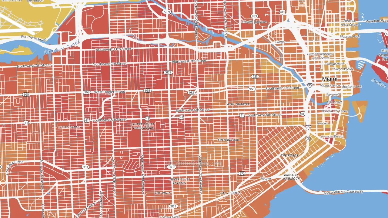 33135, FL Map of Vehicle Theft Rates