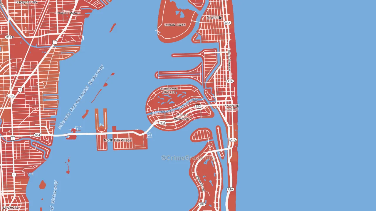 33141, FL Map of Vehicle Theft Rates