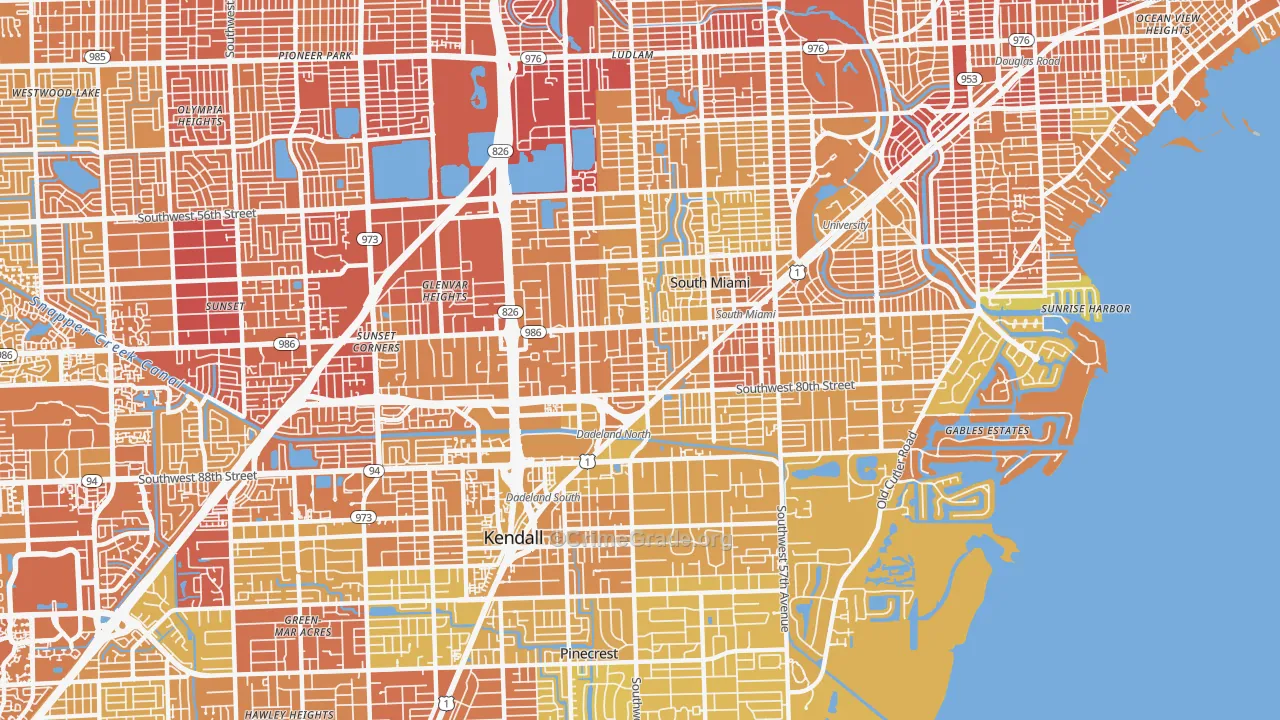 33143, FL Map of Vehicle Theft Rates