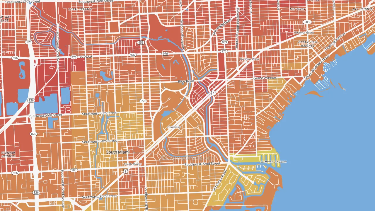 33146, FL Map of Vehicle Theft Rates
