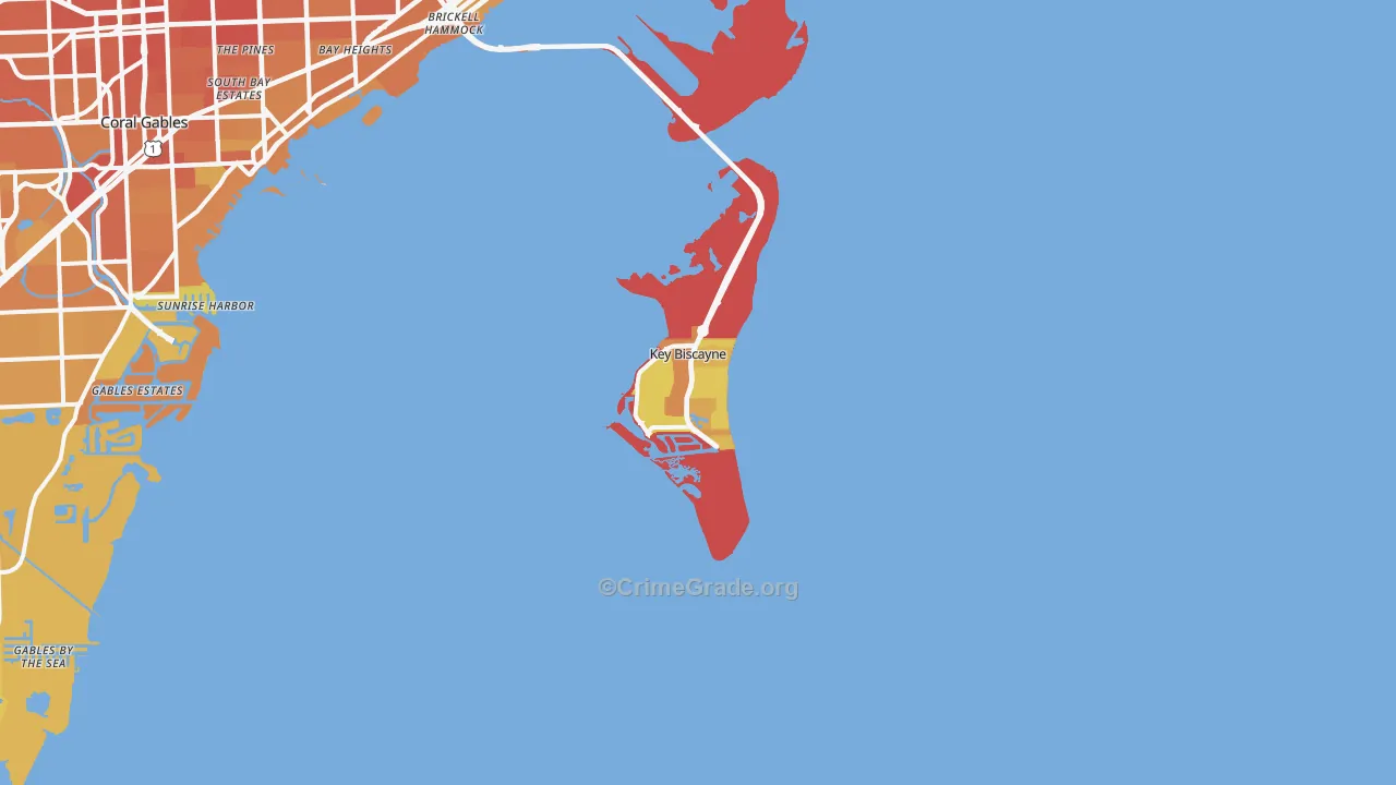 33149, FL Map of Vehicle Theft Rates