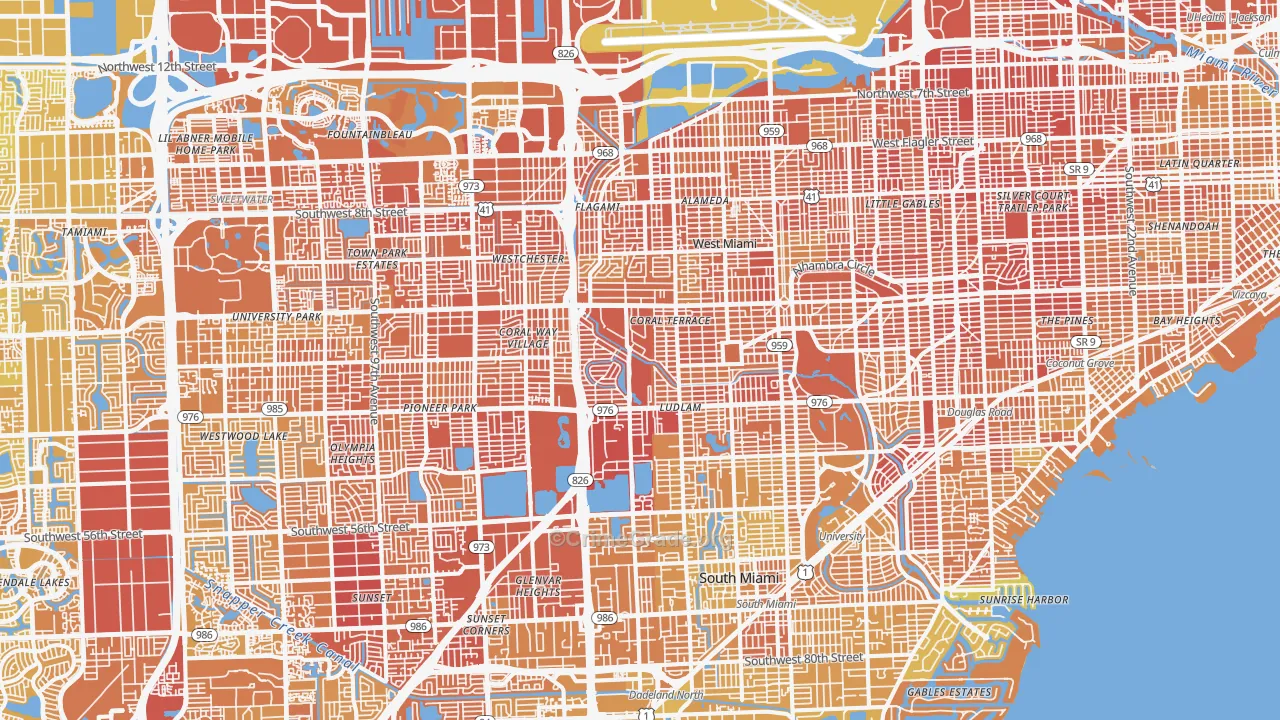 33155, FL Map of Vehicle Theft Rates