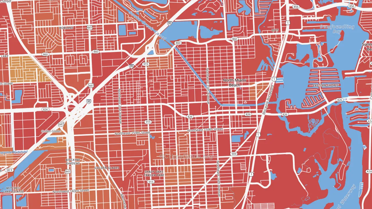 33162, FL Map of Vehicle Theft Rates
