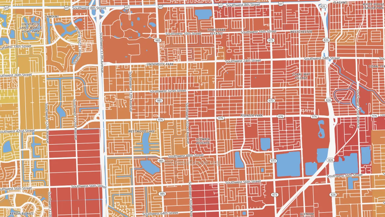 33165, FL Map of Vehicle Theft Rates