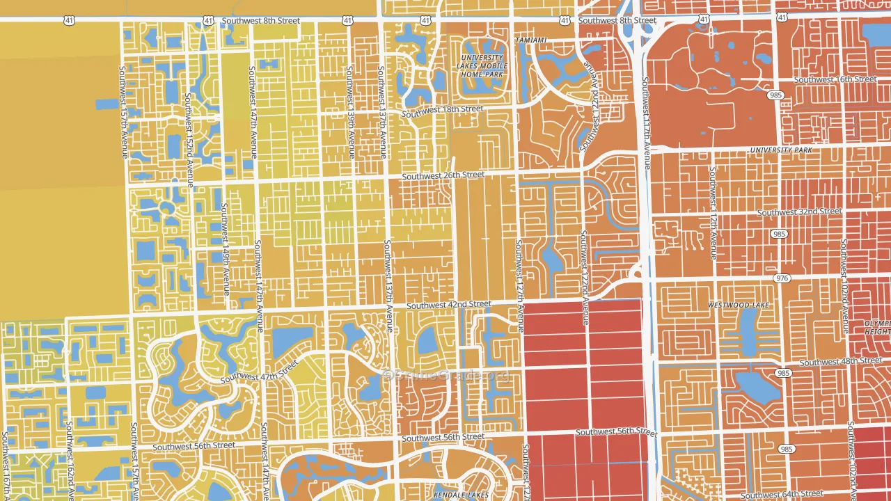 33175, FL Map of Vehicle Theft Rates