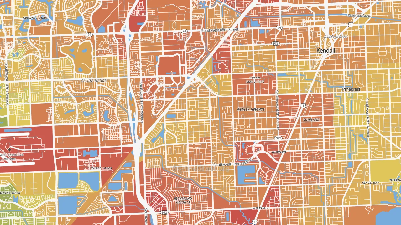 33176, FL Map of Vehicle Theft Rates