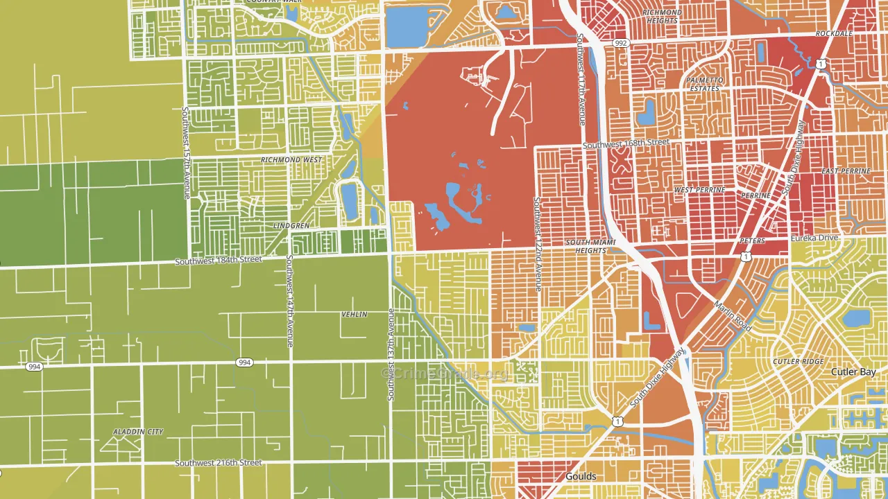 33177, FL Map of Vehicle Theft Rates