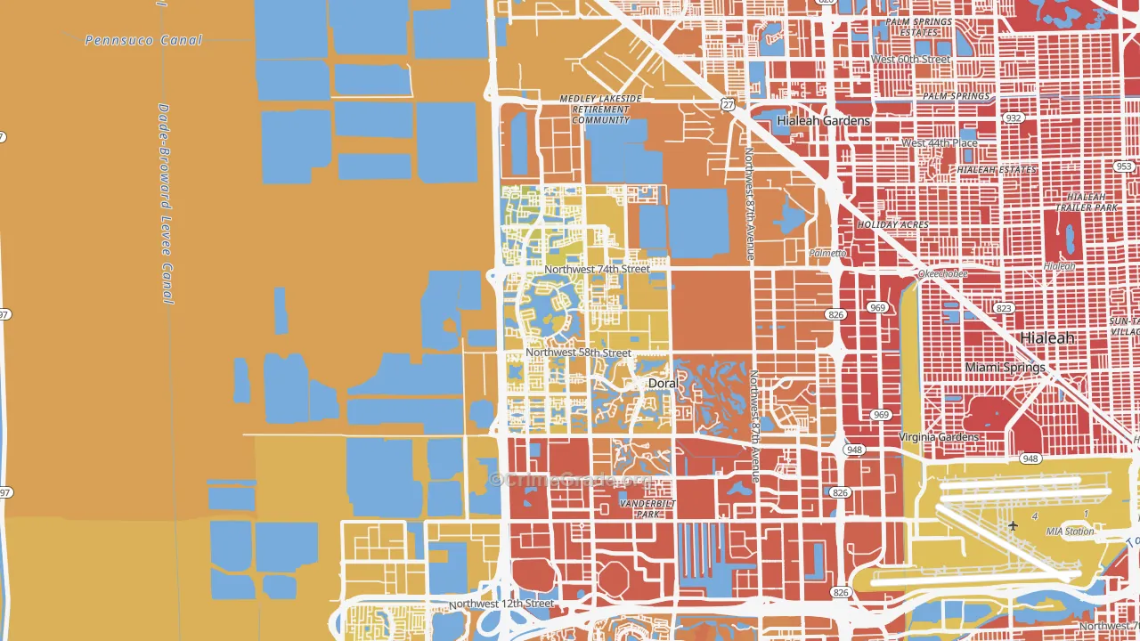 33178, FL Map of Vehicle Theft Rates