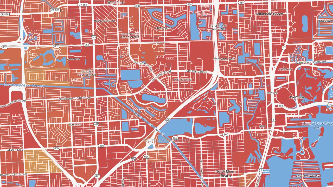 33179, FL Map of Vehicle Theft Rates