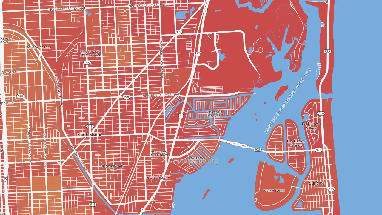 33181, FL Map of Vehicle Theft Rates