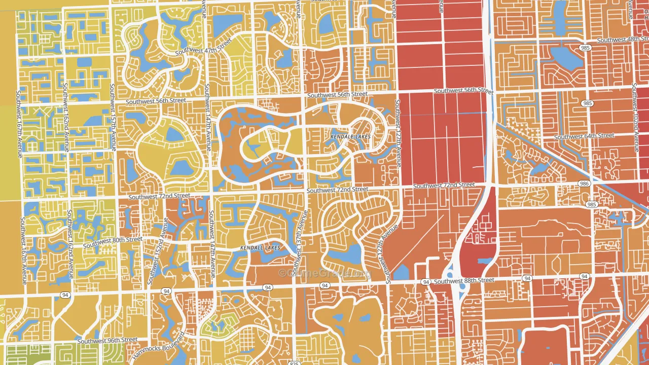 33183, FL Map of Vehicle Theft Rates