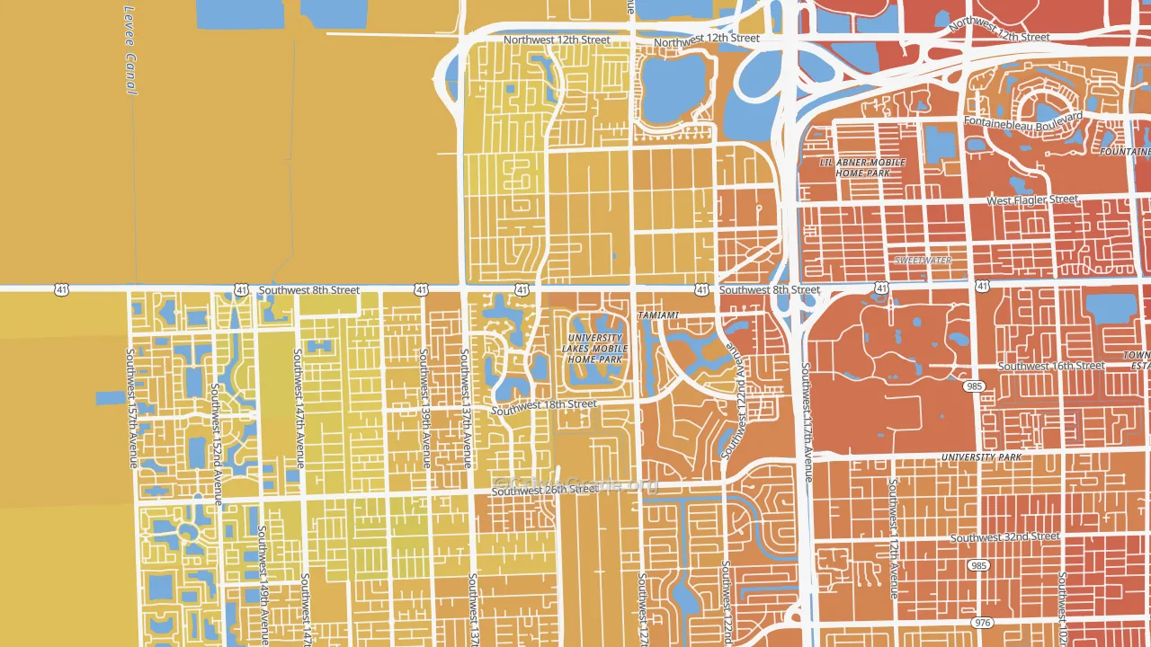 33184, FL Map of Vehicle Theft Rates
