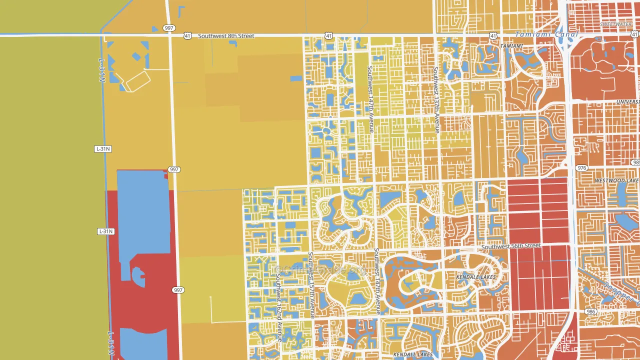 33185, FL Map of Vehicle Theft Rates