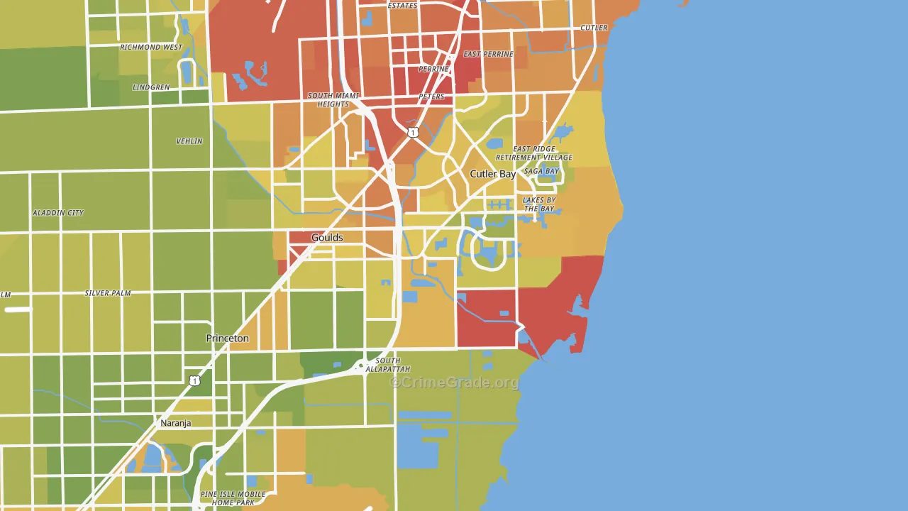 33190, FL Map of Vehicle Theft Rates