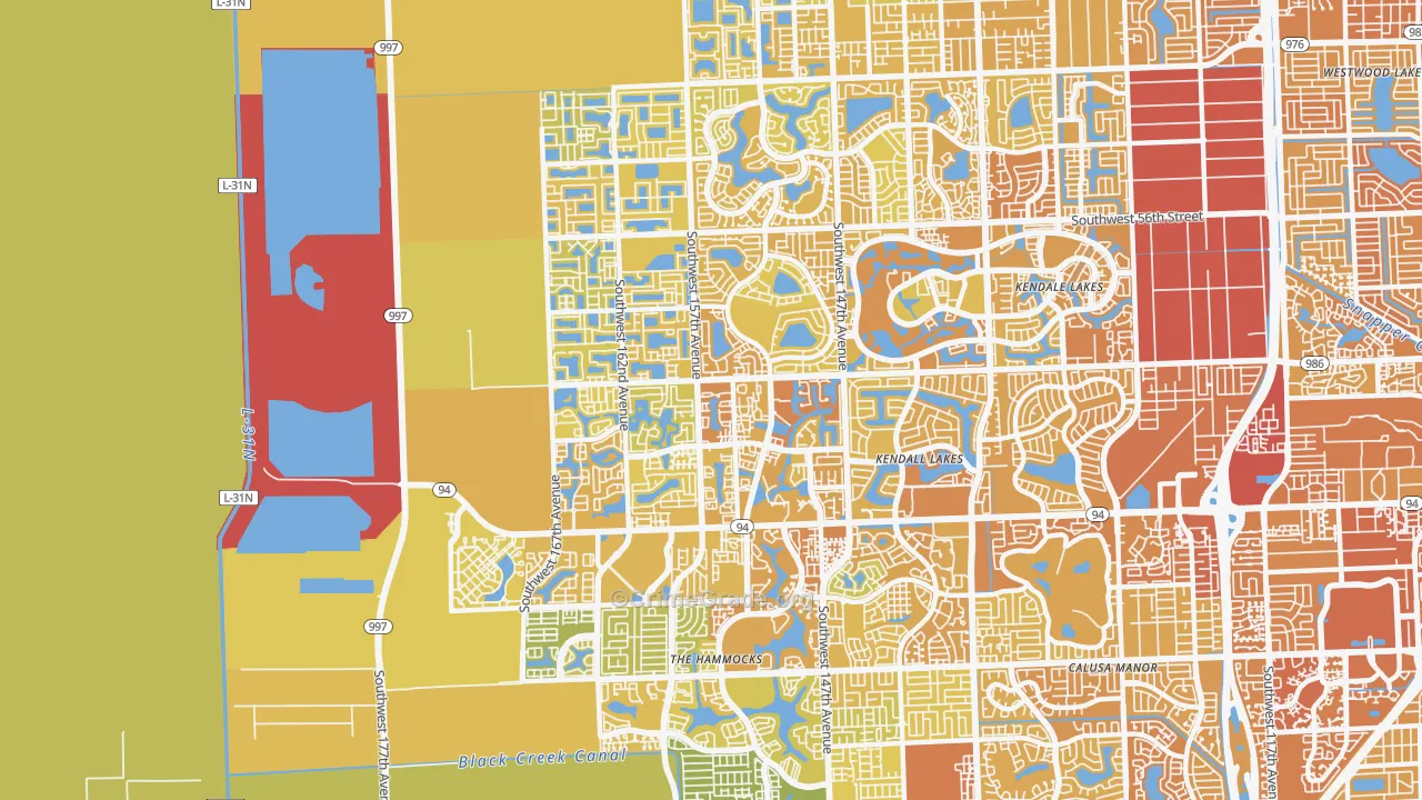 33193, FL Map of Vehicle Theft Rates