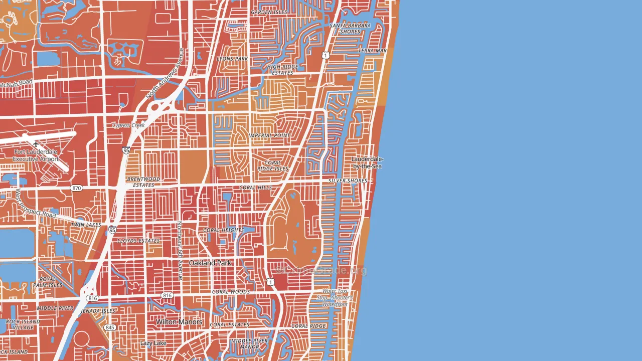 33308, FL Map of Vehicle Theft Rates