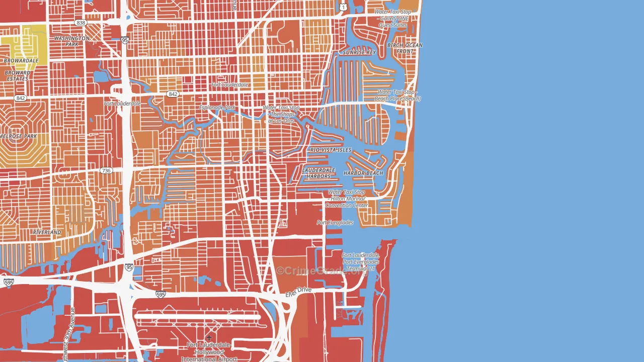 33316, FL Map of Vehicle Theft Rates