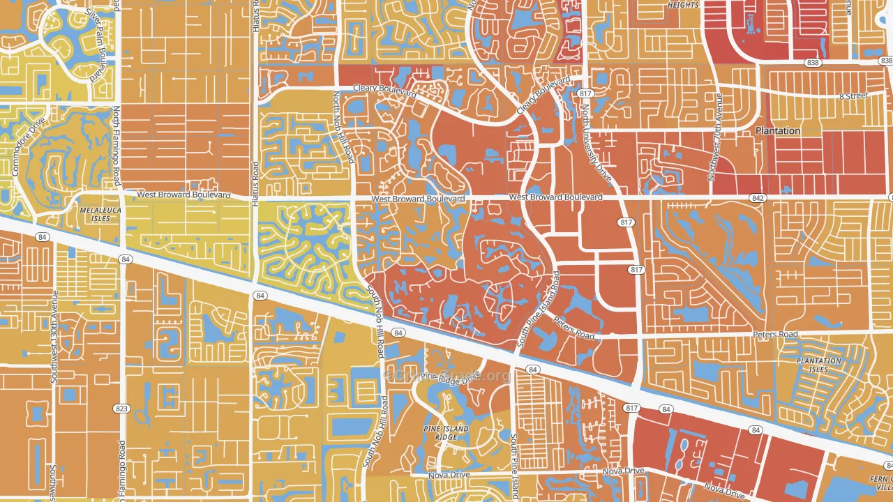 33324, FL Map of Vehicle Theft Rates