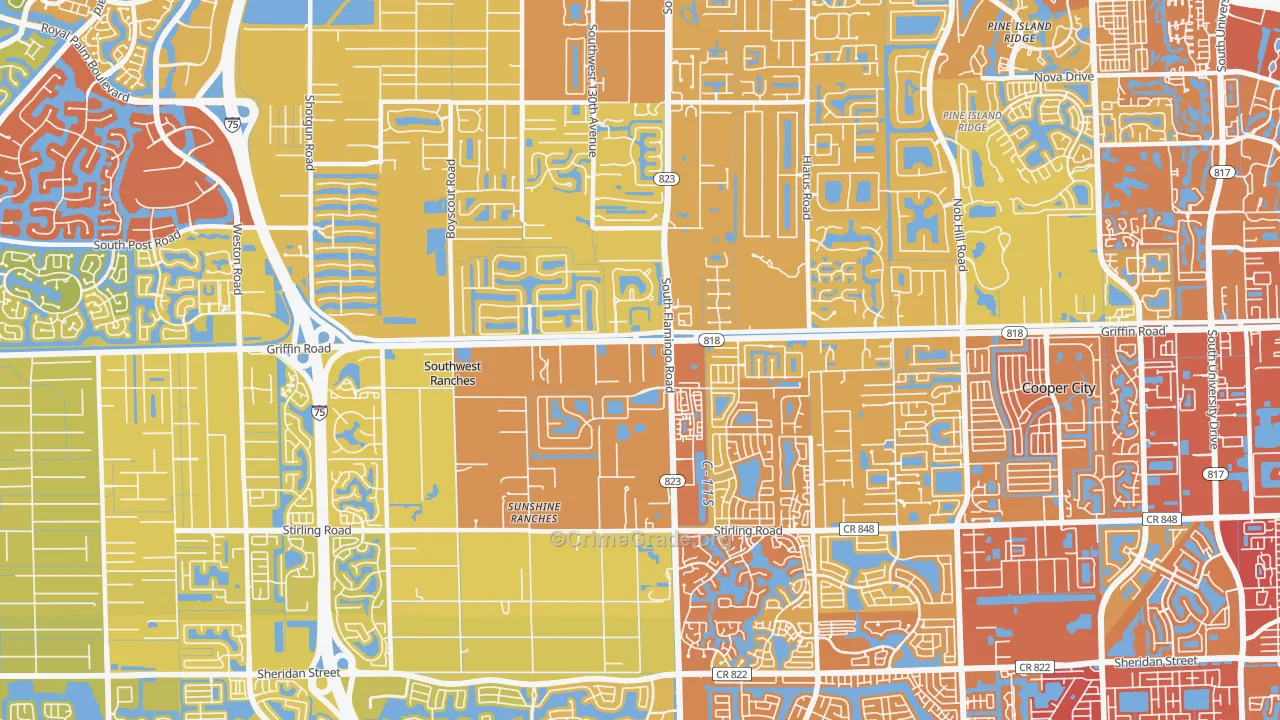 33330, FL Map of Vehicle Theft Rates