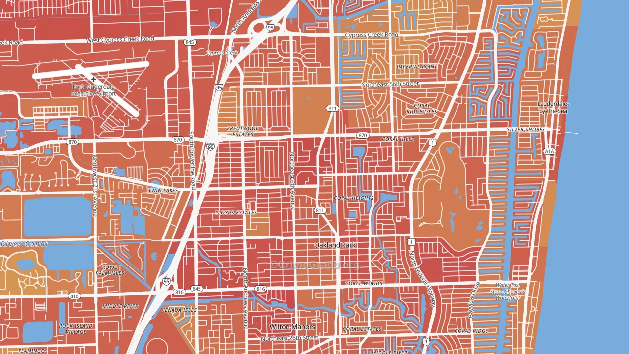 33334, FL Map of Vehicle Theft Rates
