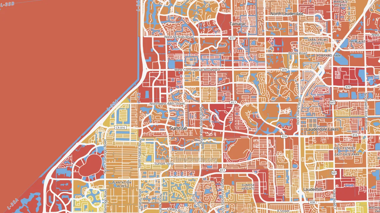 33351, FL Map of Vehicle Theft Rates
