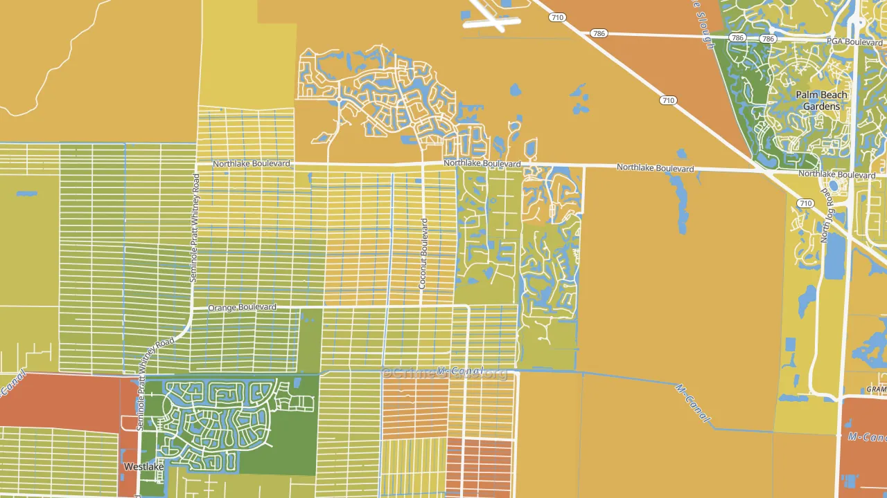 33412, FL Map of Vehicle Theft Rates