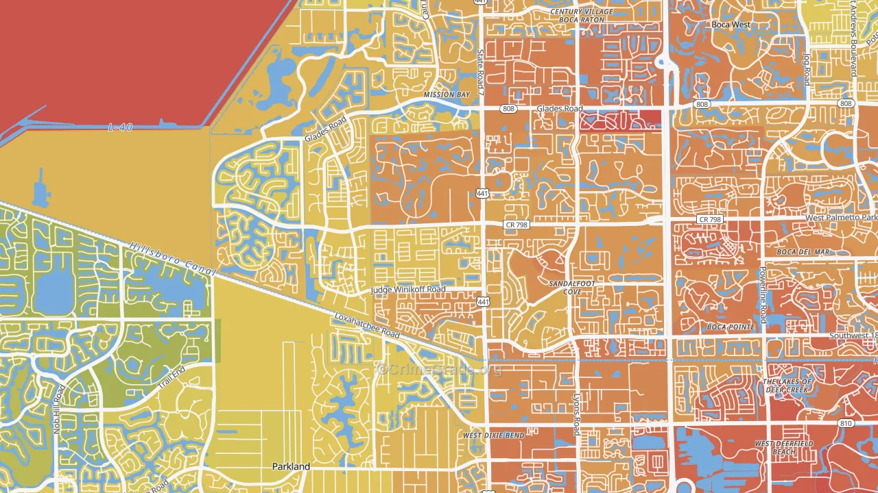 33428, FL Map of Vehicle Theft Rates