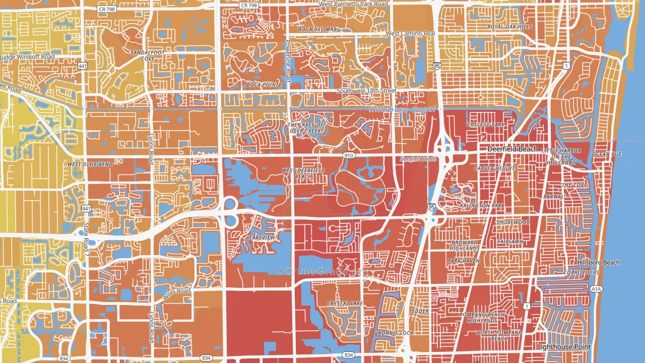 33442, FL Map of Vehicle Theft Rates
