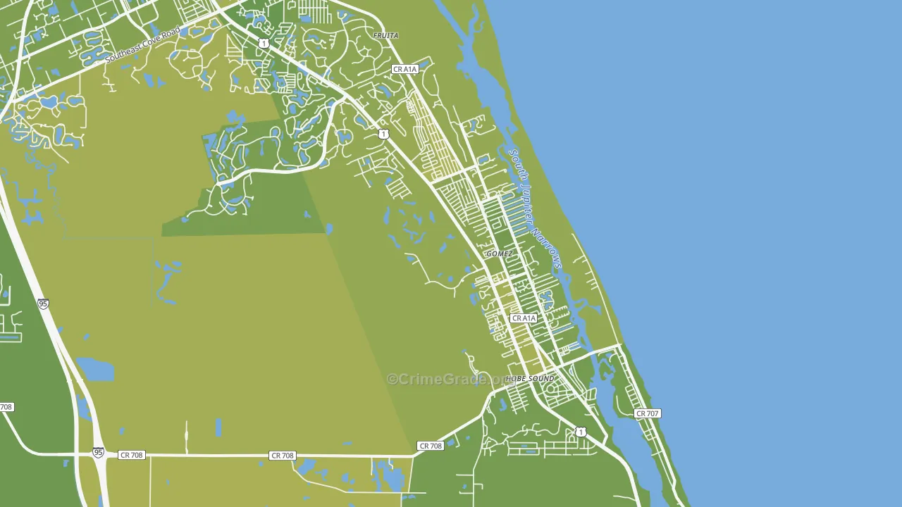 33455, FL Map of Vehicle Theft Rates