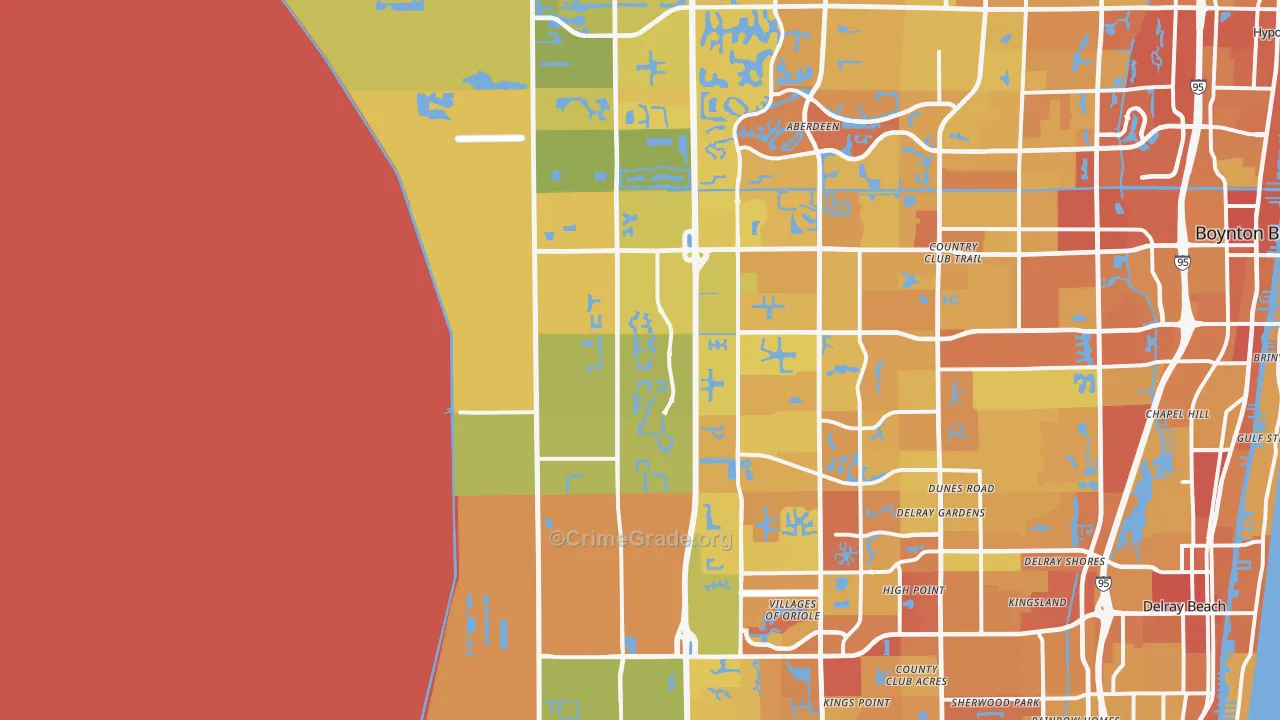 33473, FL Map of Vehicle Theft Rates