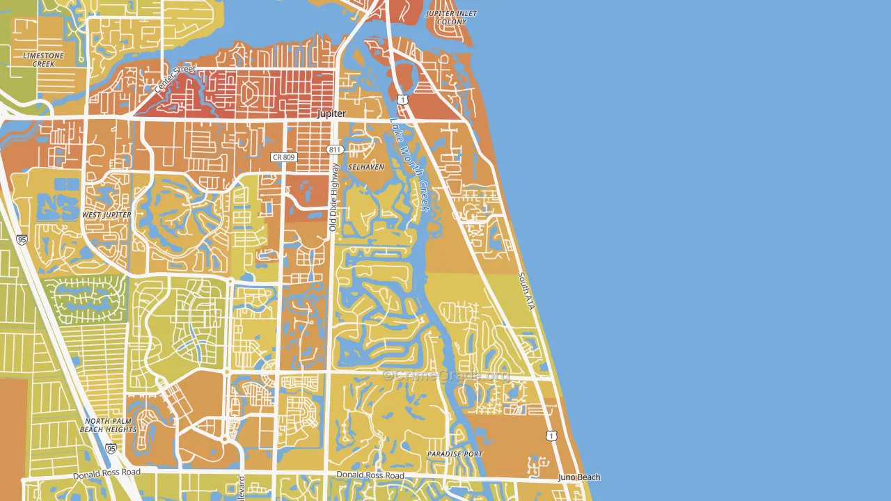 33477, FL Map of Vehicle Theft Rates